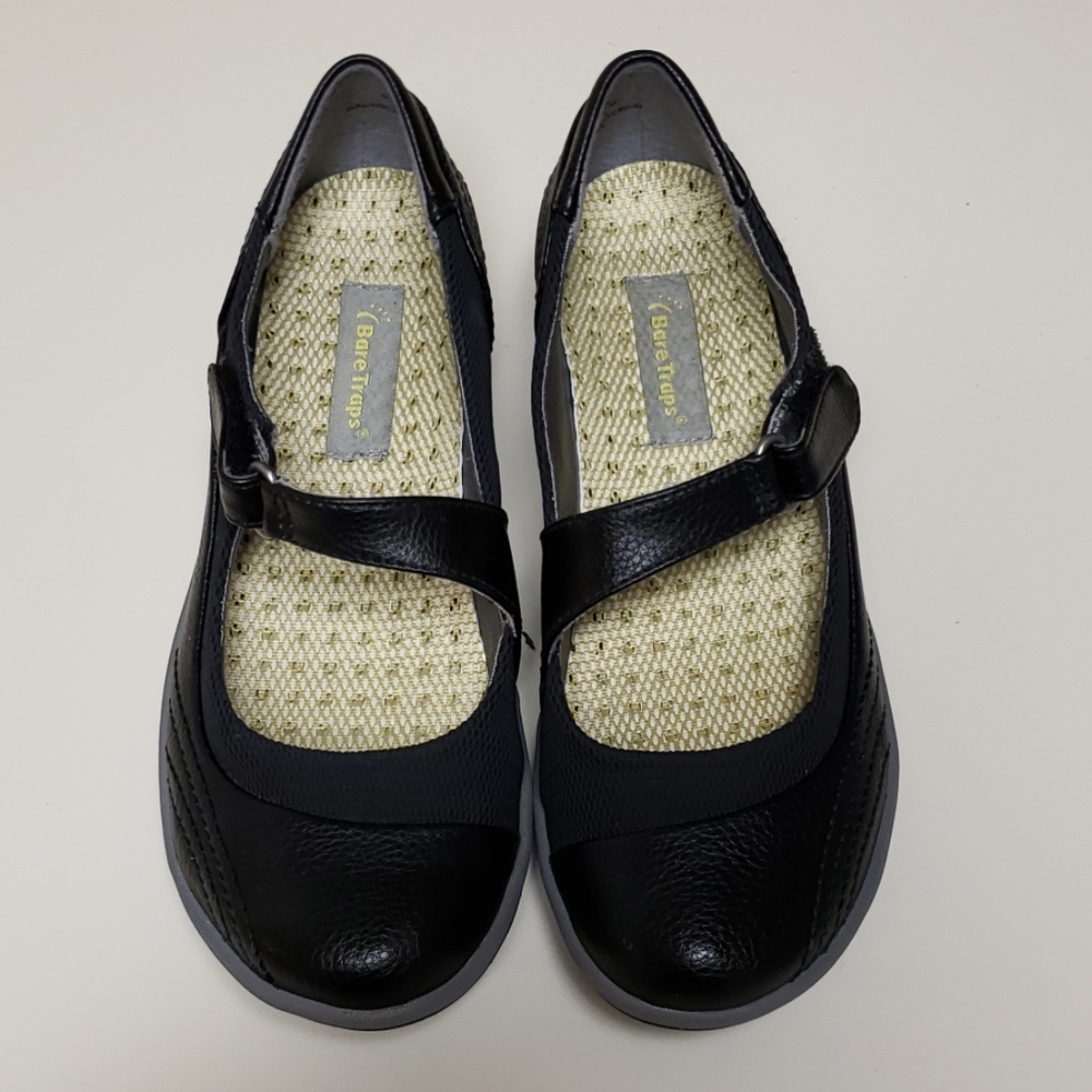BareTraps Black Flats with Strap